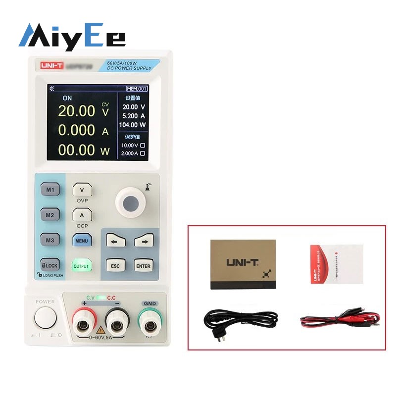 Programmable Dc Power Supply 60V 5A - UNI-T 60V 5A/8A180W/100W プログラマブル電源 安定化直流電源 2.8インチLCDディスプレイ付き
