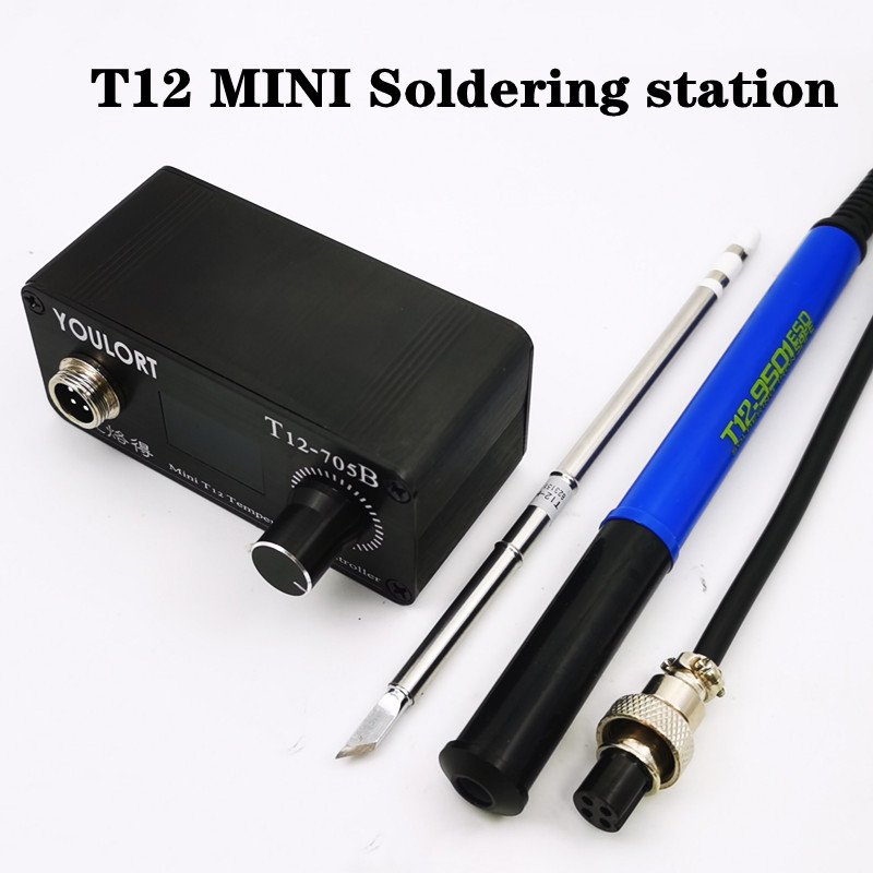 Soldering Station T12 Oled - ミニ T12-705B はんだごてステーション OLED はんだ電気溶接ごてのヒント 9501