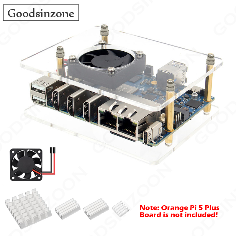 Orange Pi 5 Plus 16Gb - オレンジパイ5プラスファン付きケース,ヒートシンク,4GB, 8GB, 16GB