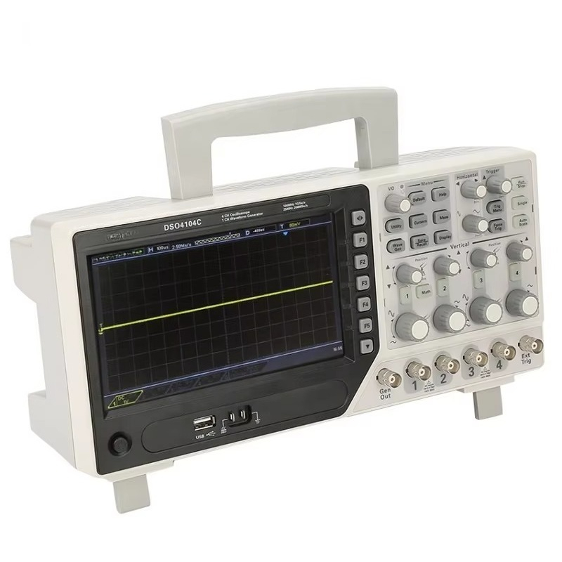 Digital Storage Oscilloscope 100Mhz 4Ch - Hantek DSO4104C デジタルストレージオシロスコープ 4CH 100MHz、1CH任意波形/関数波形発生器付き