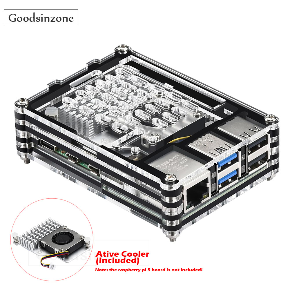 Raspberry Pi 5 8Gb Kit - アクティブな冷却ファン,ヒートシンク付きのPCタワー,5 GB,4GB, 8GB