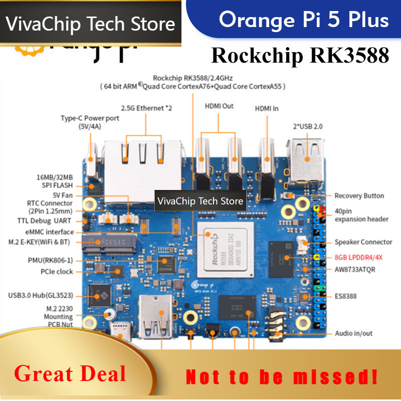 VivaChip TechOrange Pi 5 Plus  - Orange Pi 5 Plus 16Gb のレビューと価格