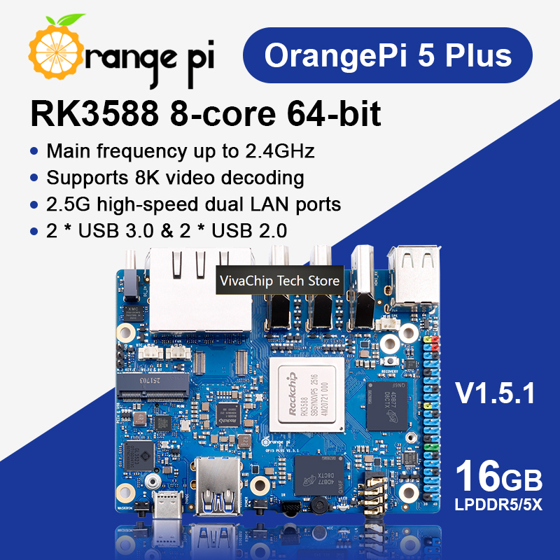 VivaChip TechOrange Pi 5 Plus  - Orange Pi 5 Plus 16Gb のレビューと価格