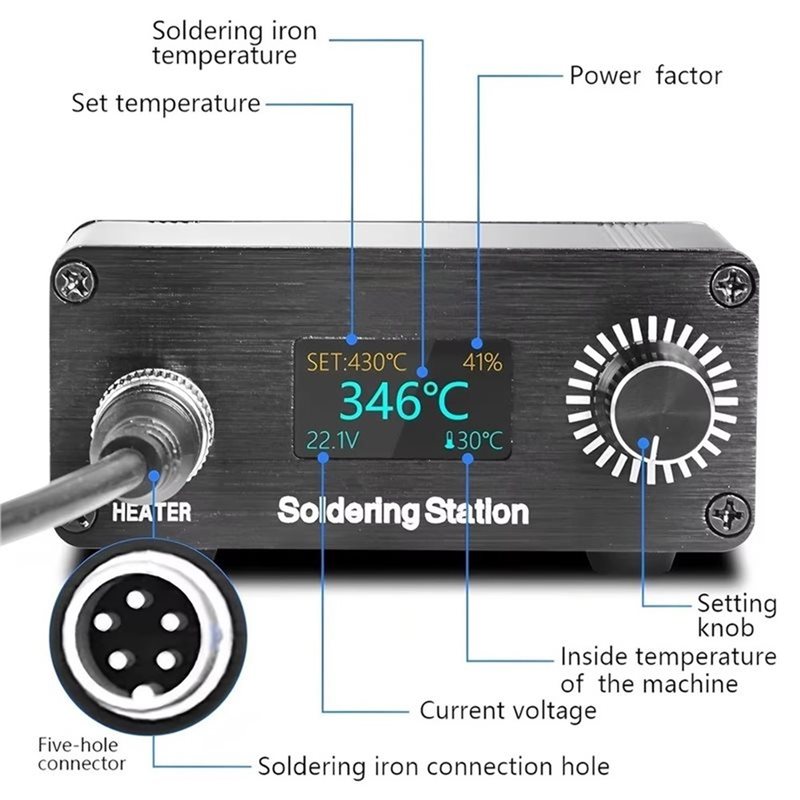 AB11-T12 家庭用修理はんだ付けステーションポータブル - Soldering Station T12 Oled のレビューと価格