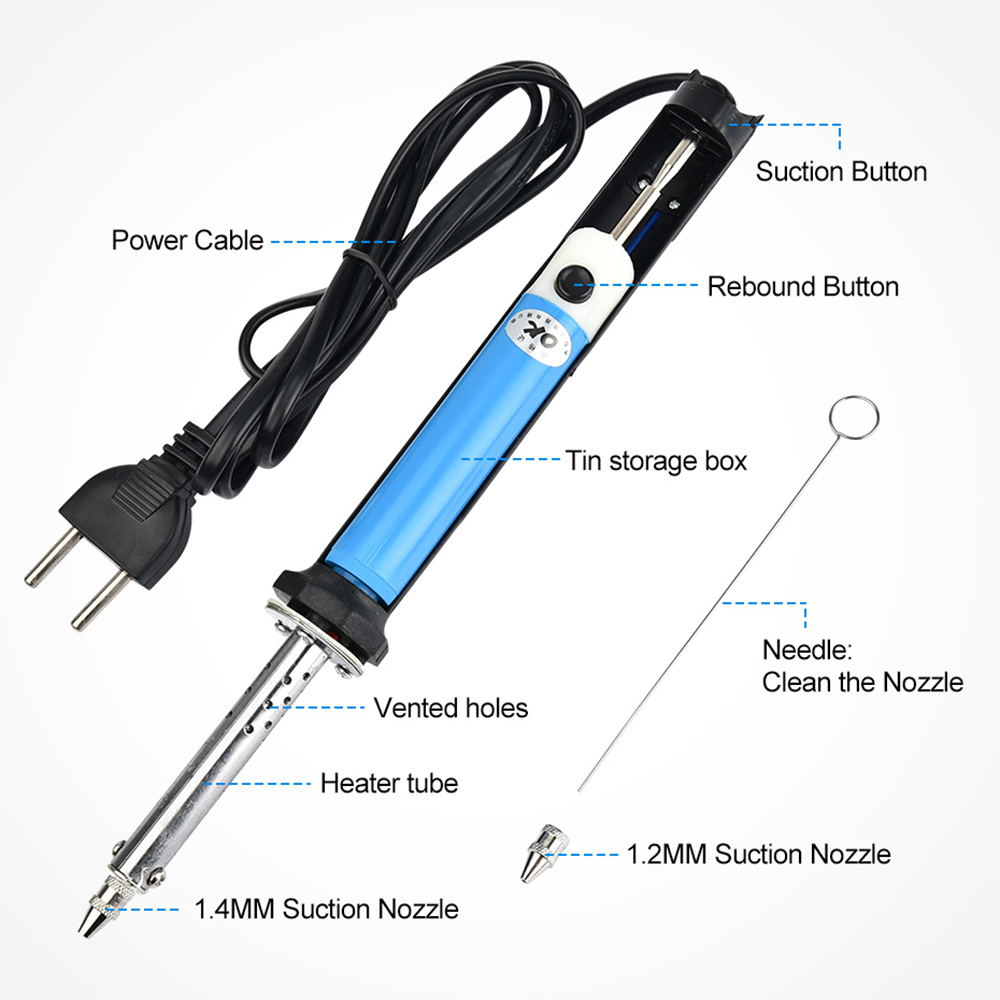 30W電動真空はんだ除去器吸引ポンプガンツールセット、はんだ - Desoldering Gun Vacuum Electric のレビューと価格