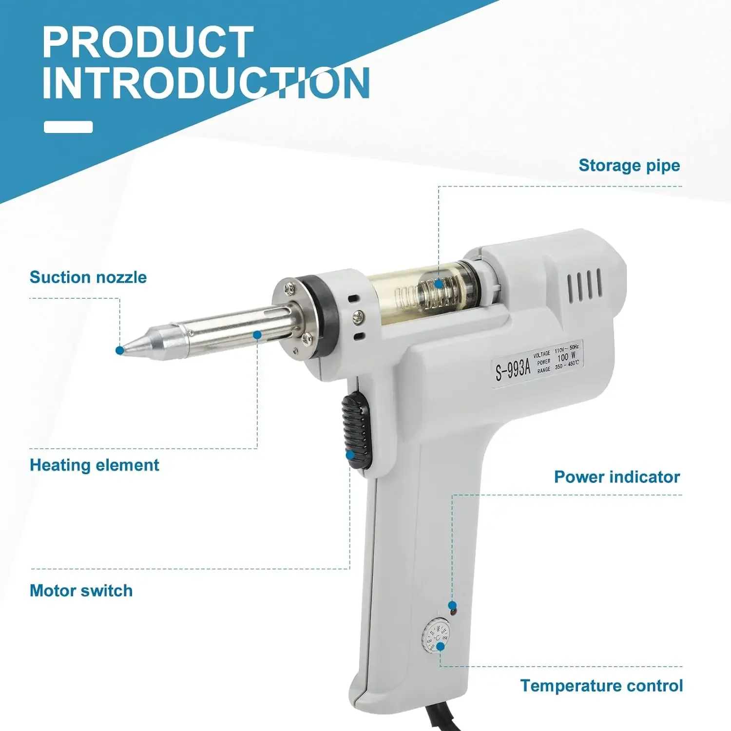 S-998P ダブルポンプ式電動はんだ除去ガン 100W 真 - Desoldering Gun Vacuum Electric のレビューと価格