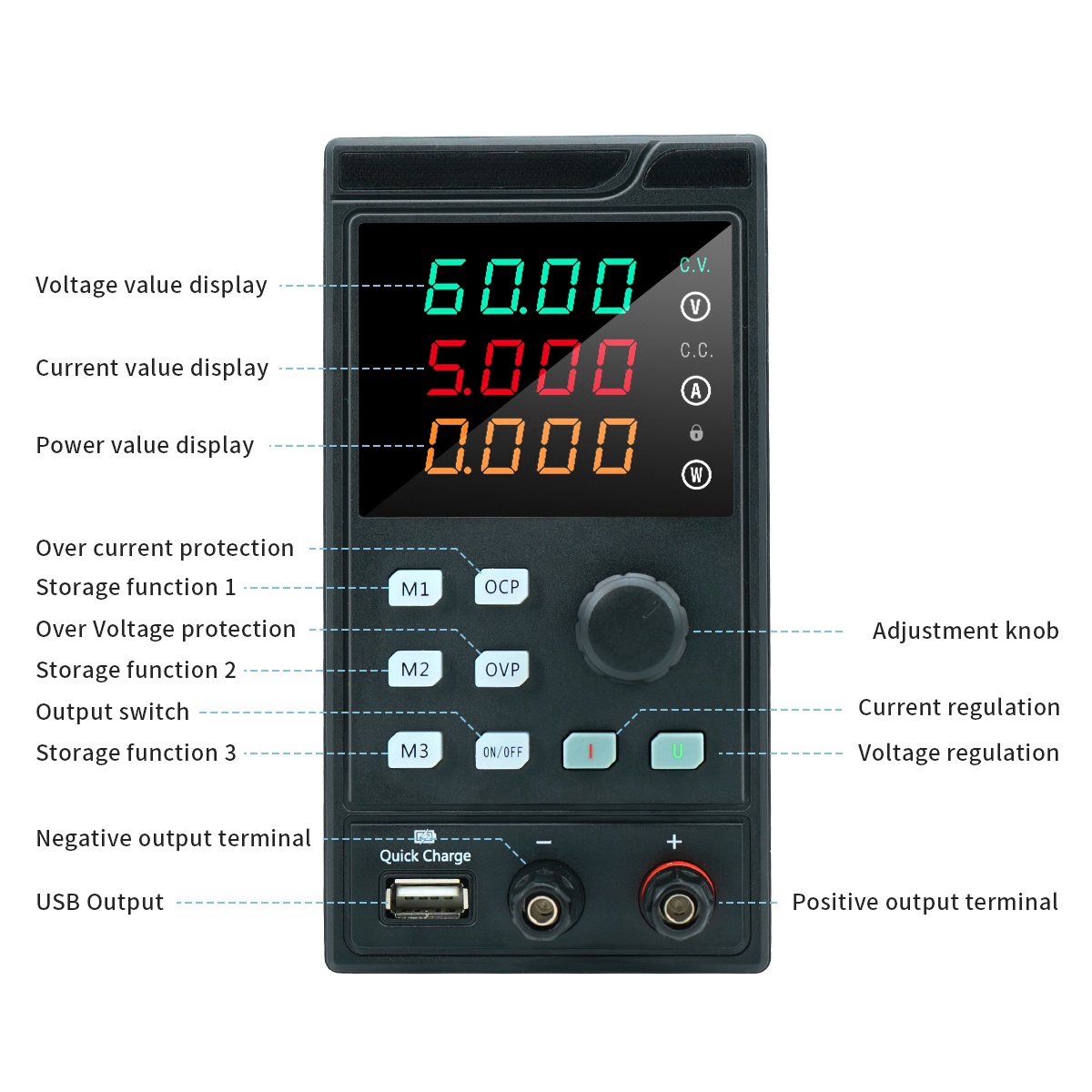 Myami-モバイル修理用の調整可能なDC電源,30v,32 - Programmable Dc Power Supply 60V 5A のレビューと価格