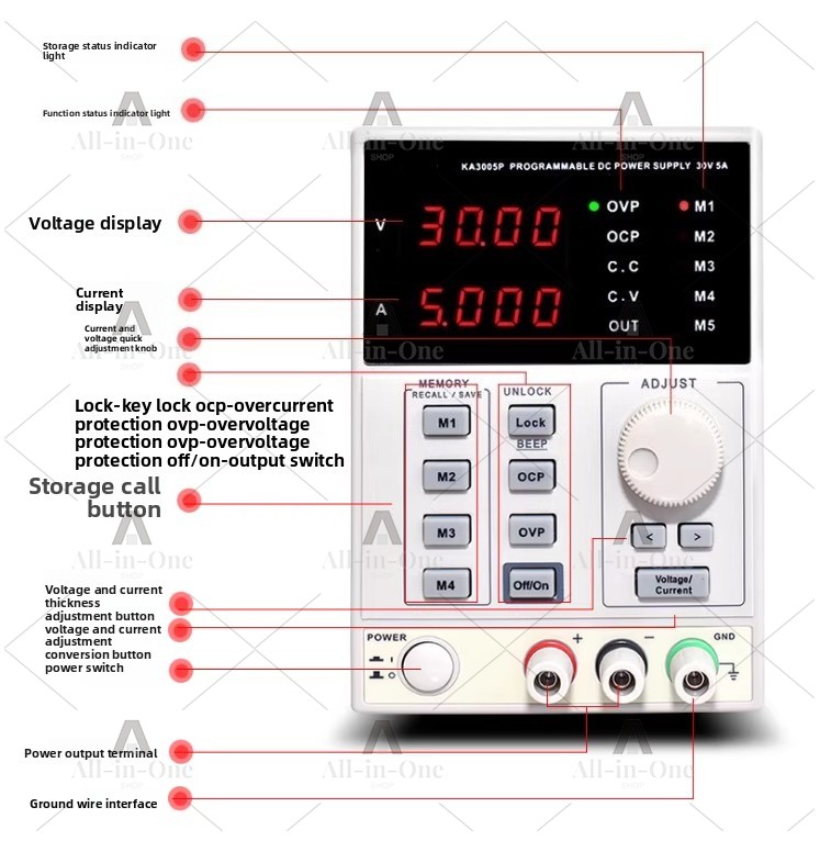KA3003D / KA3005P デジタルプログラマブル  - Programmable Dc Power Supply 60V 5A のレビューと価格