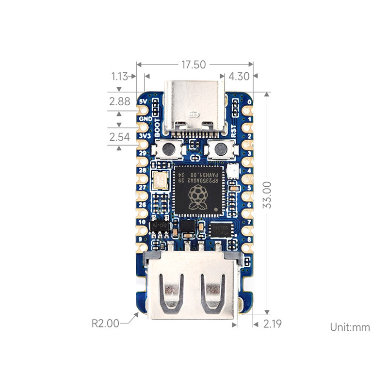 Raspberry Pi Pico 2 RP2350-USB - Banana Pi Bpi-M5 のレビューと価格